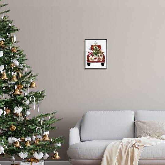 Stupell Industries Country Truck Christmas Gifts Framed Giclee Art